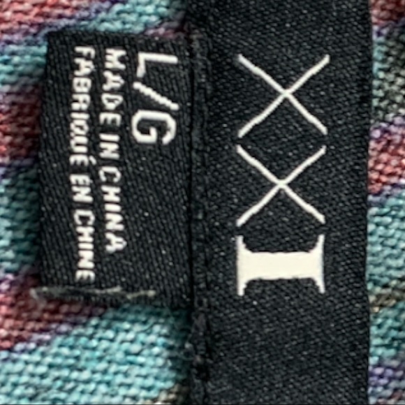 FOREVER 21  Beige Print Ethnic Long Blouse Size L - Picture 10 of 11